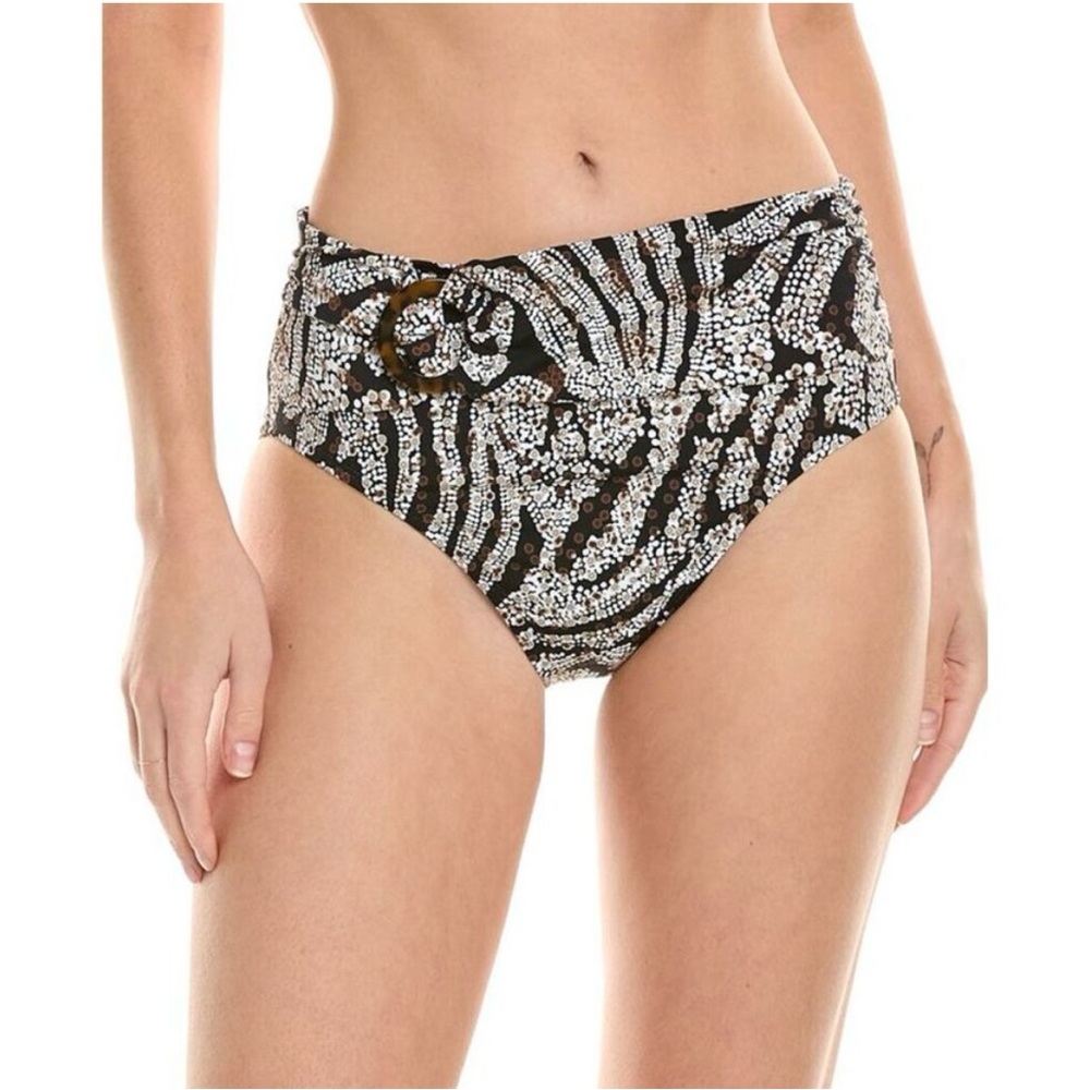 NWT TOMMY BAHAMA PLAYA BRAVA HI WAISTED RING BIKINI BOTTOMS SIZE S